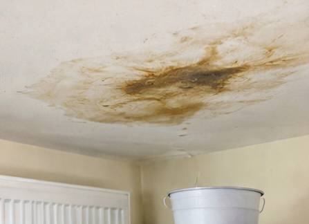 Leak or water stain example