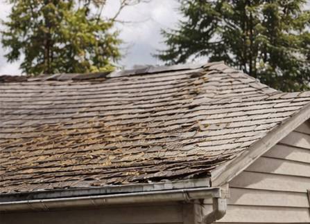Sagging or aging roof example